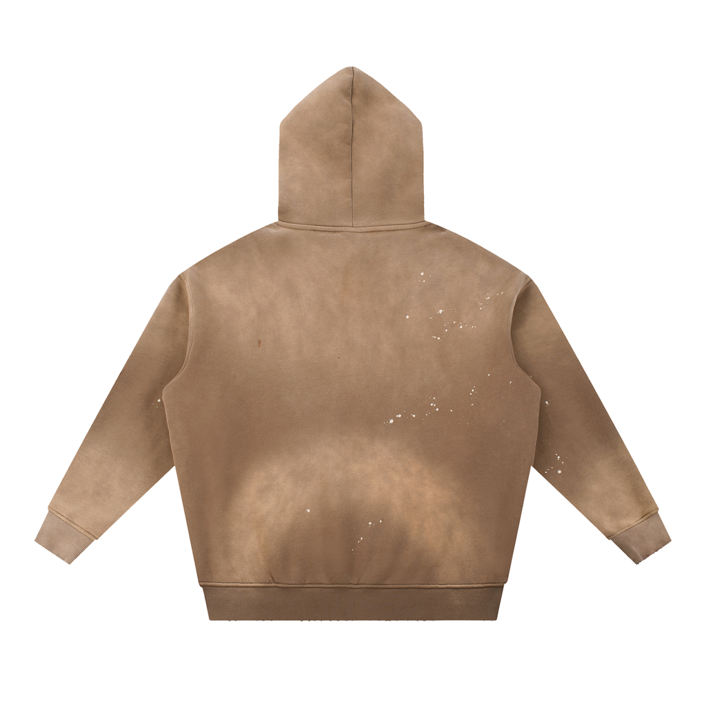 Zings Vintage Washed Frayed Fleece Hoodie