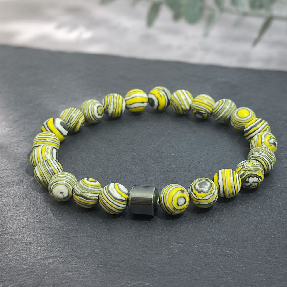 8mm Natural Stone Bracelet Handmade Round Beads