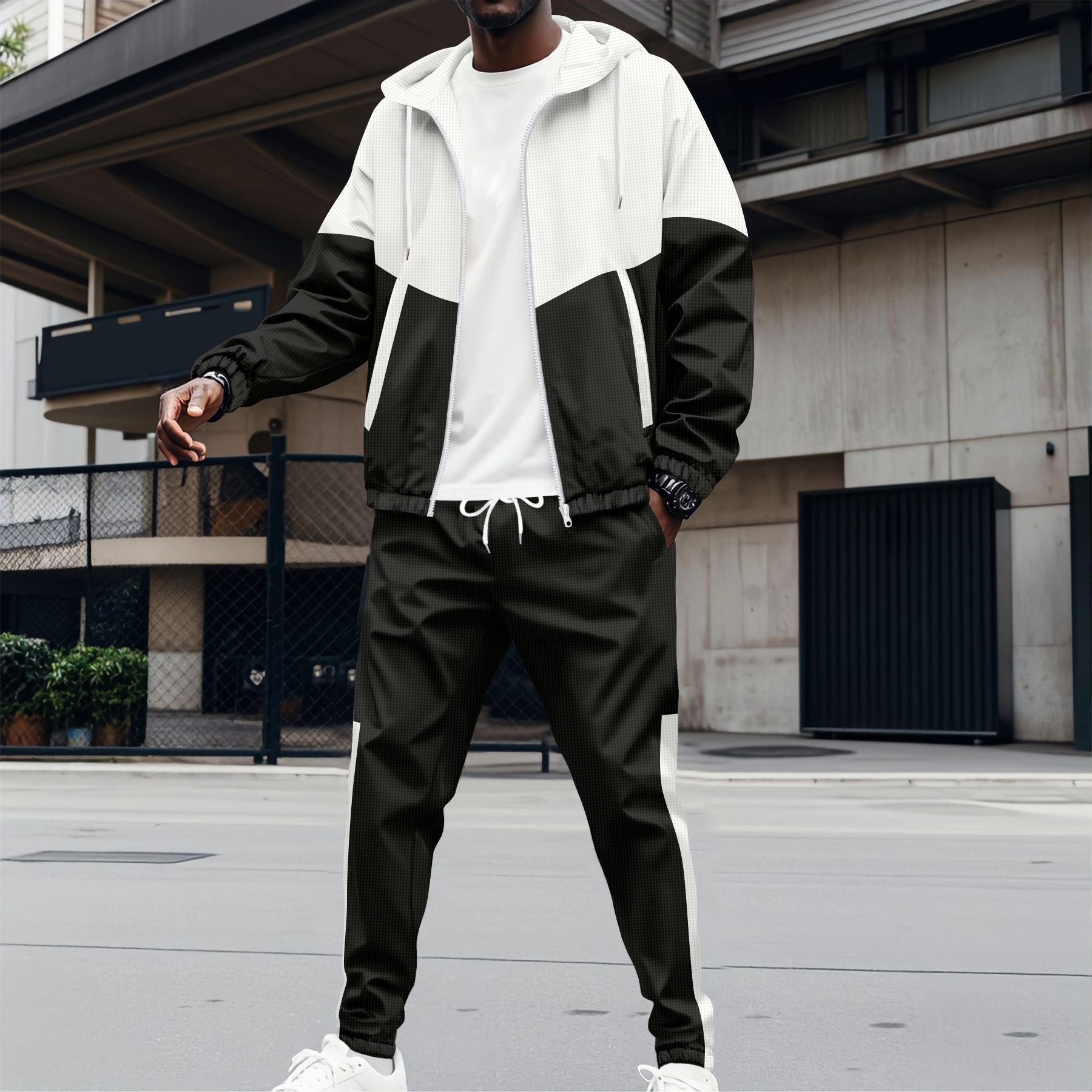 Color-Blocked Sportswear Set