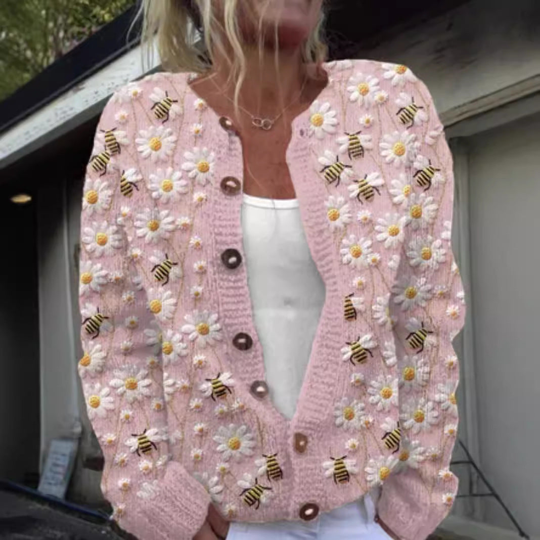 3D Digital Print Cardigan Sweatshirt Jacket
