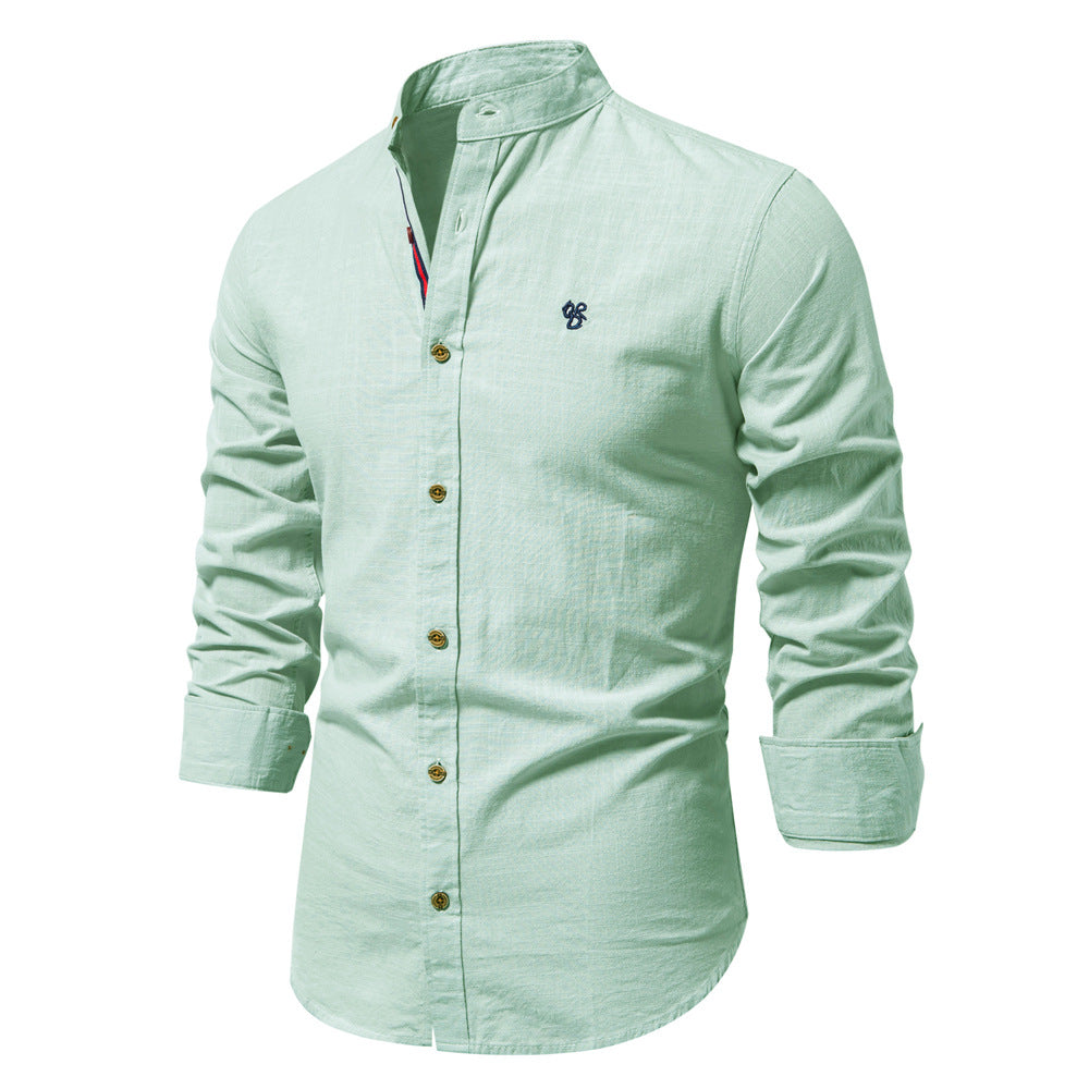 Mens Cotton Long Sleeve Casual Shirt
