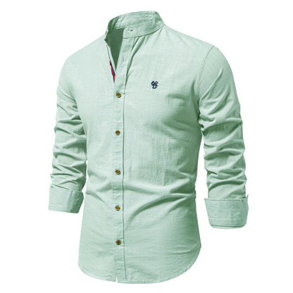 Mens Cotton Long Sleeve Casual Shirt