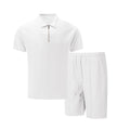 Men's Waffle Knit Short Sleeve T-Shirt and Shorts Set