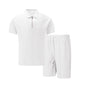 Men's Waffle Knit Short Sleeve T-Shirt and Shorts Set