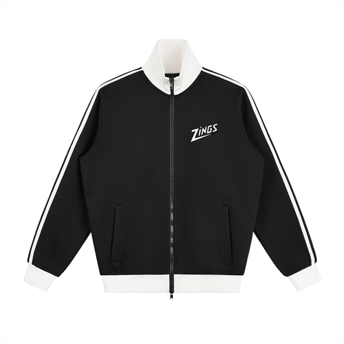 Contrast Side Stripe Fleece Track Jacket