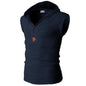 Mens Stretch Hooded Sweat Vest