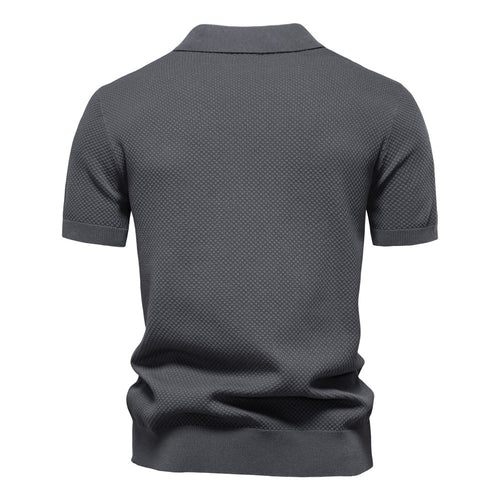 European Size Pineapple Wool Blend Mens Polo Shirt
