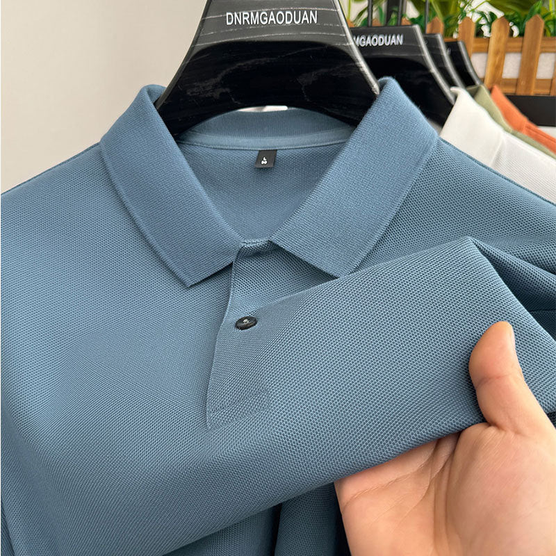 Mens Cotton Polo Shirt Short Sleeve Casual Top