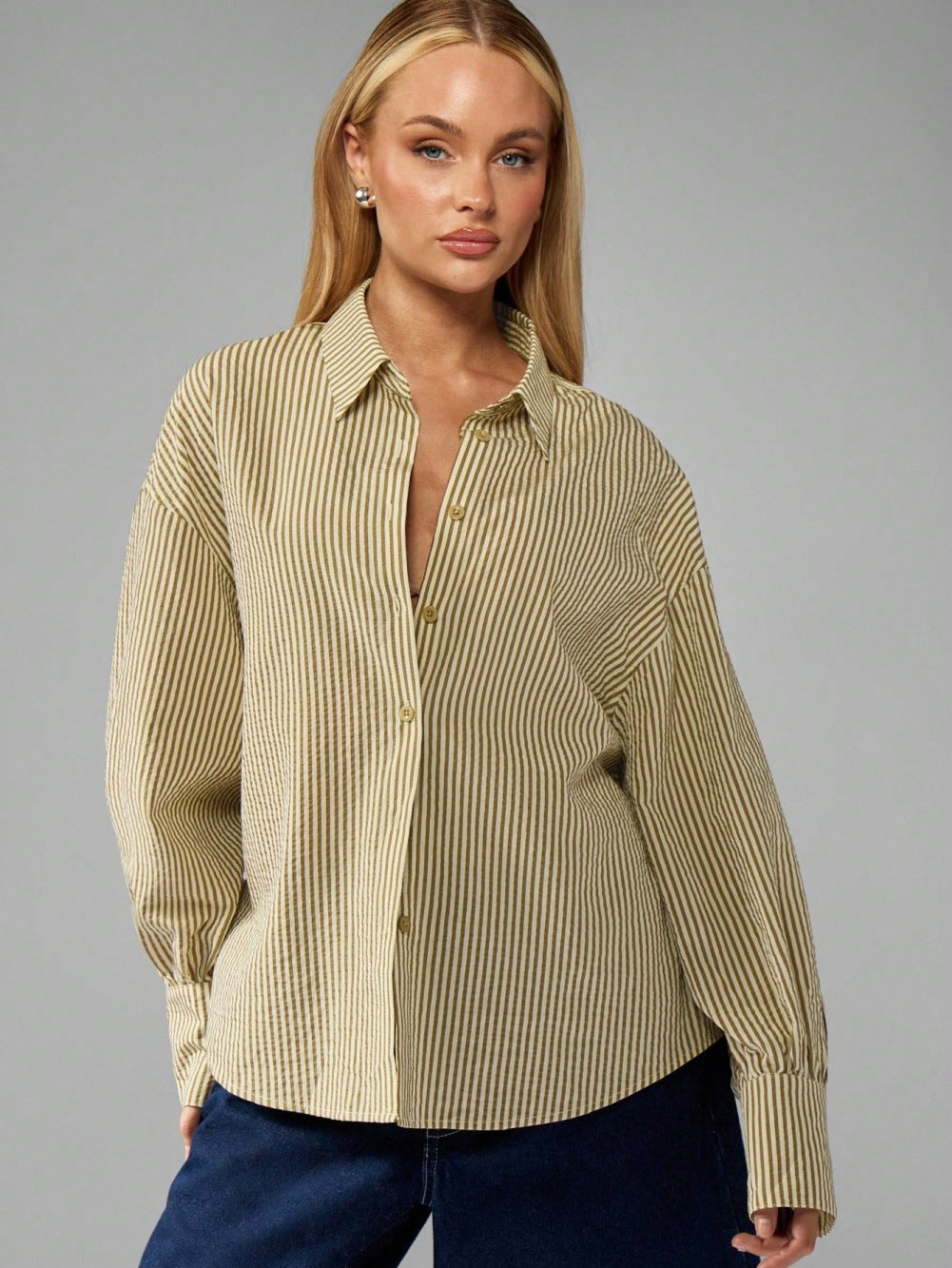Women's Striped Loose Shirt