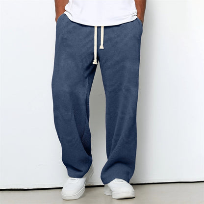 Mens Waffle Texture Casual Sport Pants