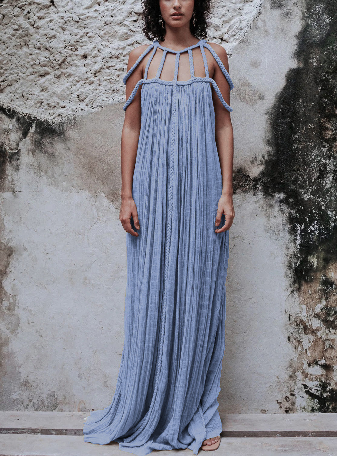 Casual Drawstring A-Line Dress