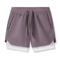 Men's Quick-Dry Fitness Shorts Double-Layer Athletic Design