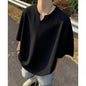 Textured Ice Silk Short Sleeve T-Shirt for Men
