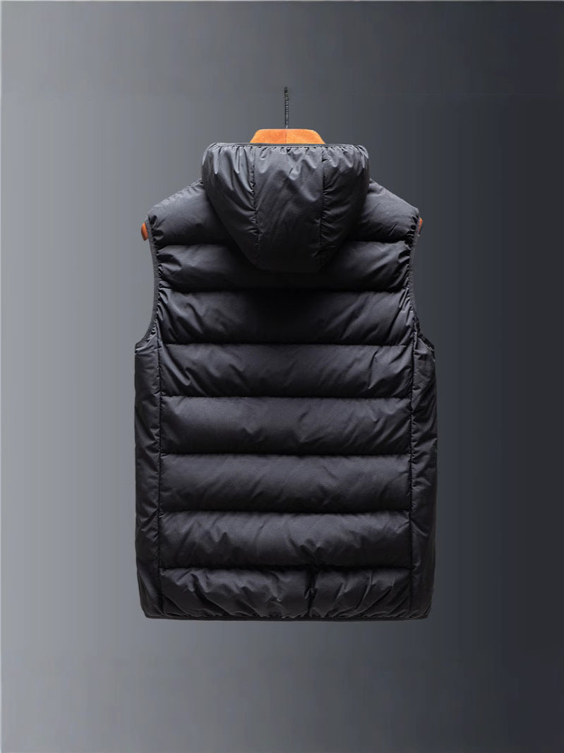 Men's Cotton Hooded Vest for Autumn Winter