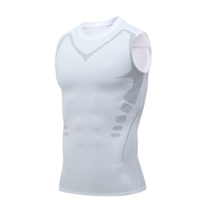 Mens Quick Dry Compression Fitness Vest