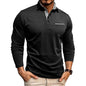 Mens Breathable Polo Shirt Long Sleeve