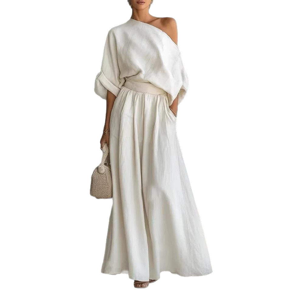 Elegant Off-Shoulder Top and Pants