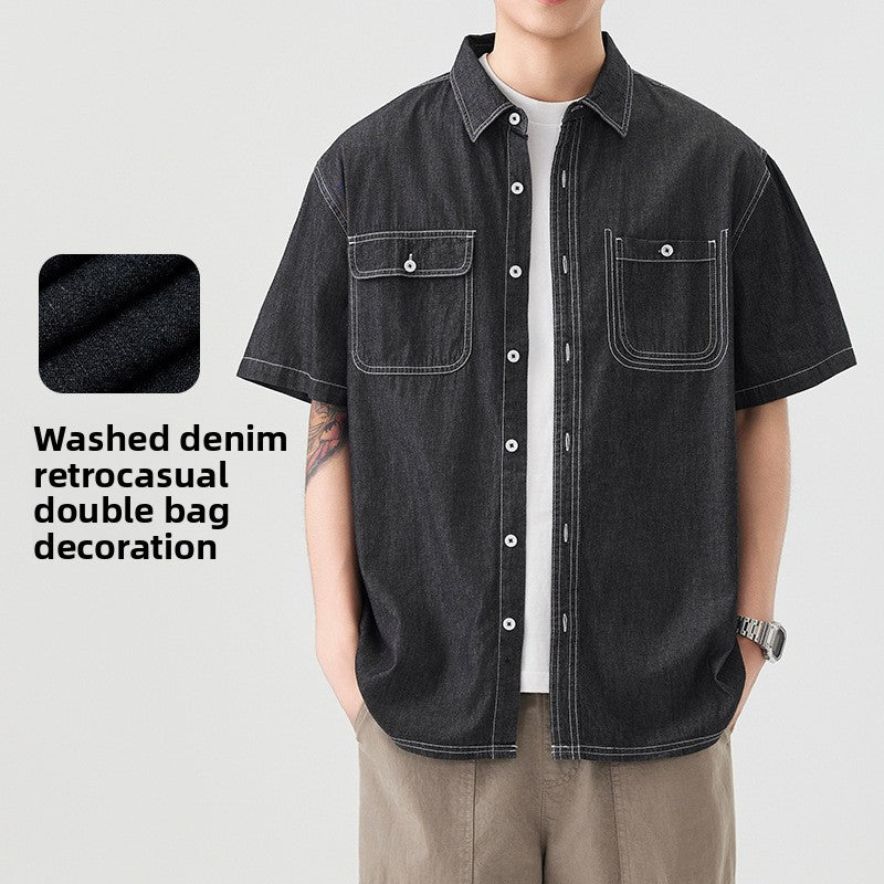 Mens Short Sleeve Cotton Shirt