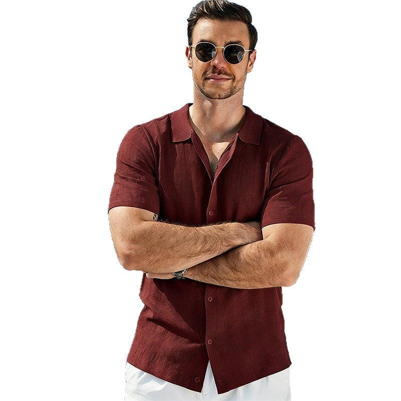 Mens Short Sleeve Casual Shirt
