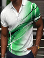 Printed buttoned short-sleeved shirt