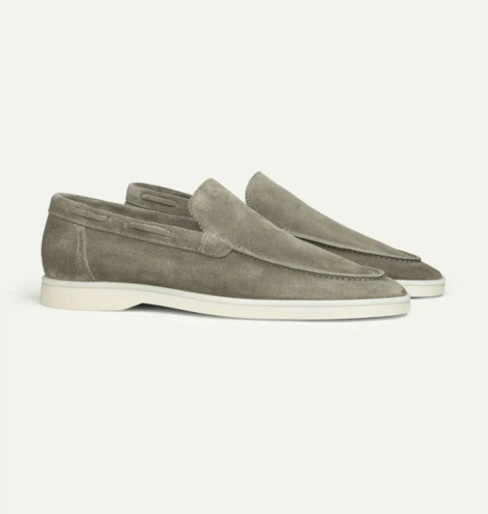Mens Slip-On Driving Flats Suede Loafers