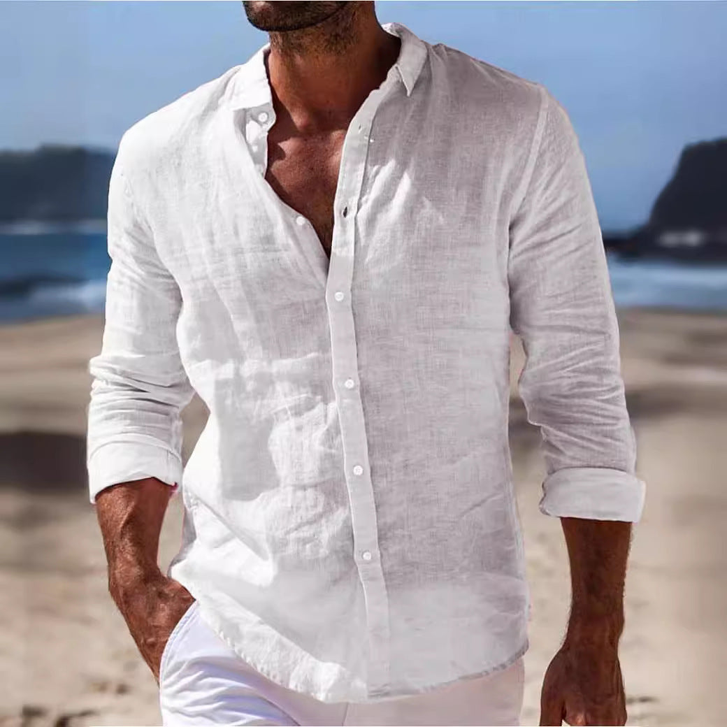 Men's Casual Long Sleeve Button Shirt