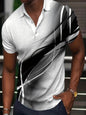 Printed buttoned short-sleeved shirt