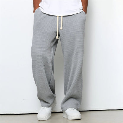 Mens Waffle Texture Casual Sport Pants