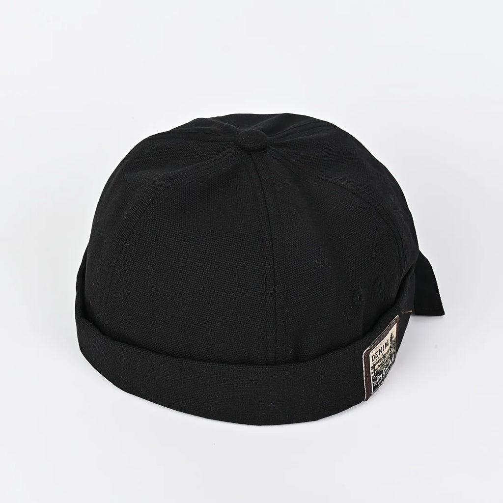 Retro Docker Brimless Rolled Cuff Skull Cap