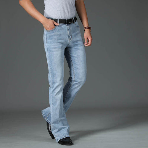 Denim wide-leg pants