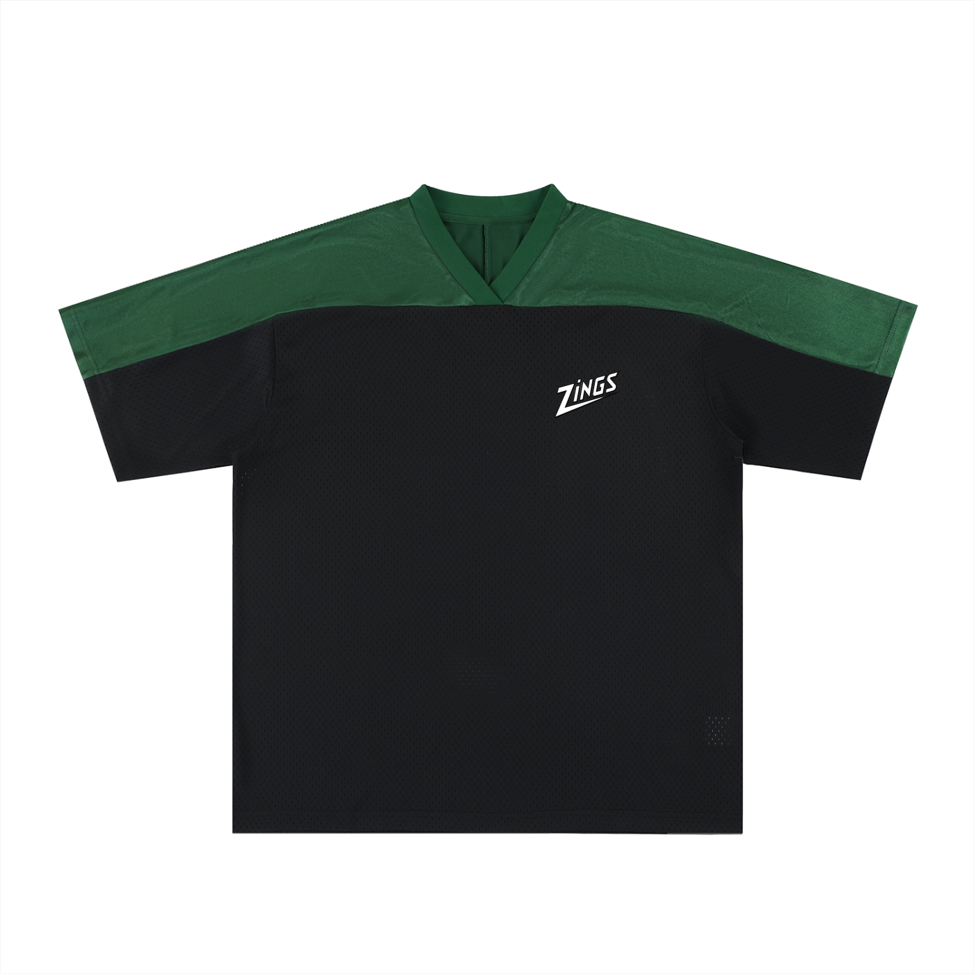 Oversized Mesh V-Neck Soccer Jersey