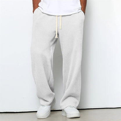 Mens Waffle Texture Casual Sport Pants