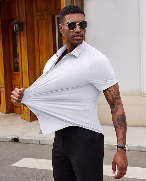 High Elasticity Seamless No-Iron Ice Silk Shirt