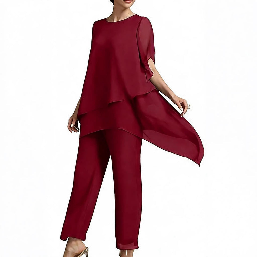 Elegant Chiffon Shirt and Pants