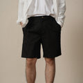 Mens Straight-Leg Linen Blend Shorts