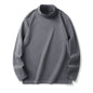 Men's Velvet Half Turtleneck Long Sleeve Shirt
