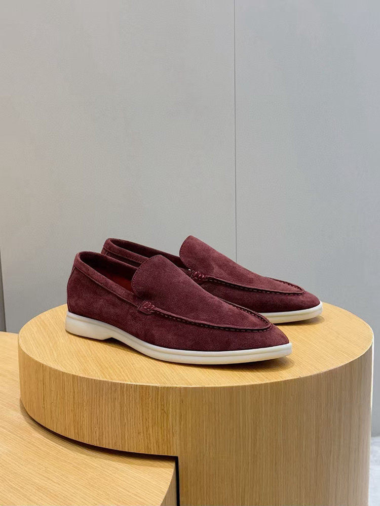 Genuine Leather Slip-On Loafers for Men
