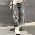 Retro distressed ripped jeans