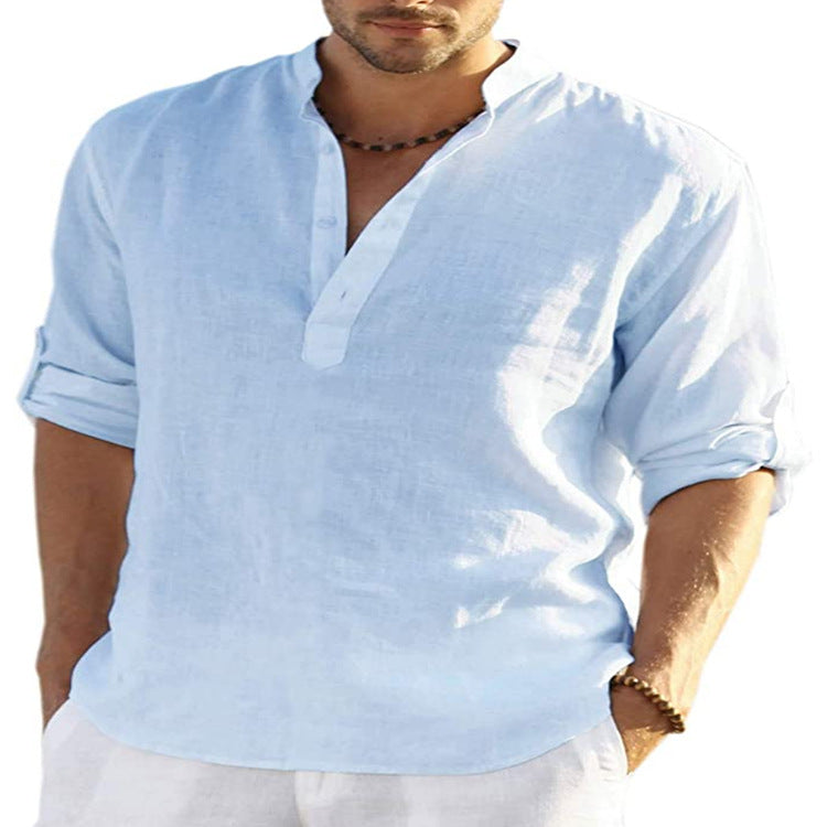 Men's Linen Long-Sleeve T-Shirt