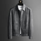 Mens Lapel Collar Wool Blend Jacket