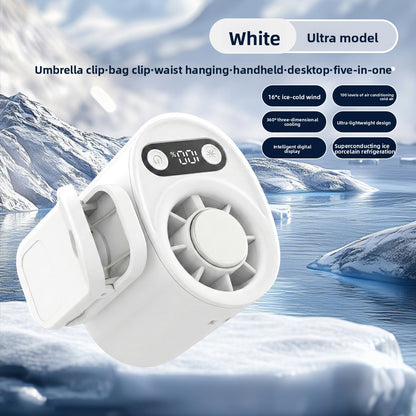 Portable USB Rechargeable Neck Hanging Fan