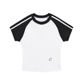 Contrast Stripes Bodycon Raglan  Sleeve T-Shirt