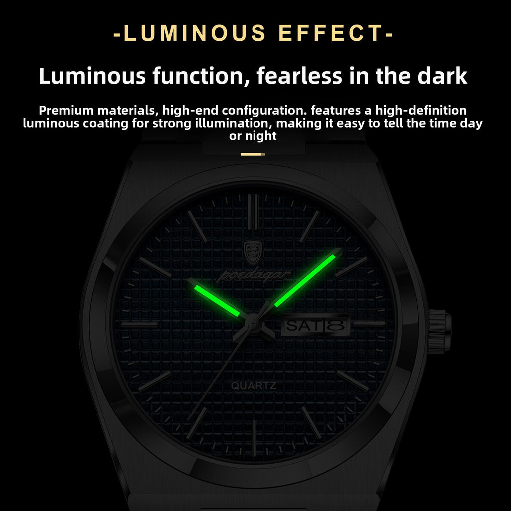 Ultra Thin Waterproof Calendar Mens Watch