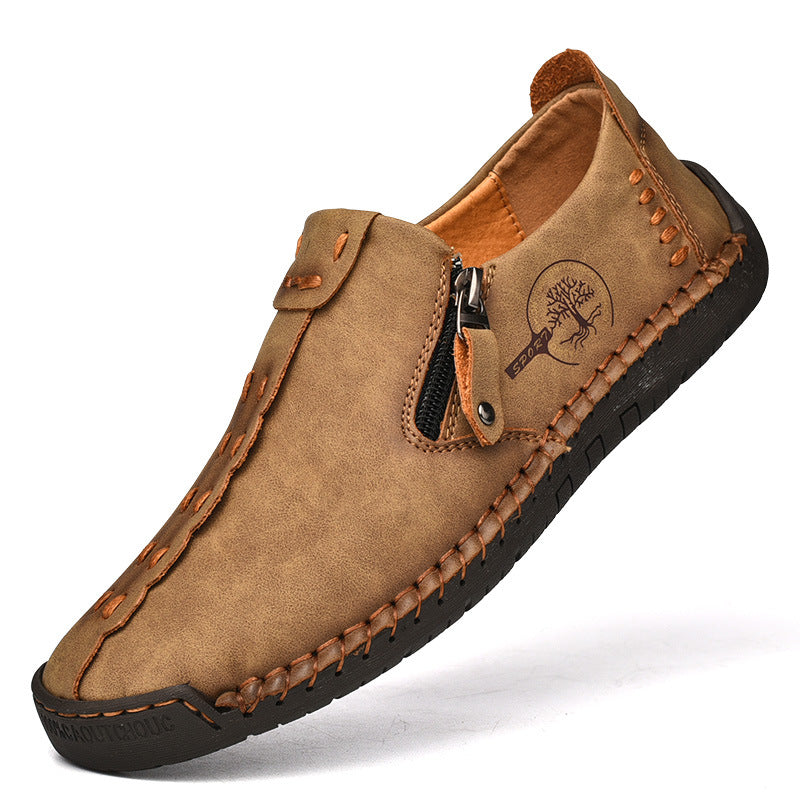 Mens Slip-On Leather Casual Shoes