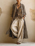 Women's Printed Shirt and Pants Set