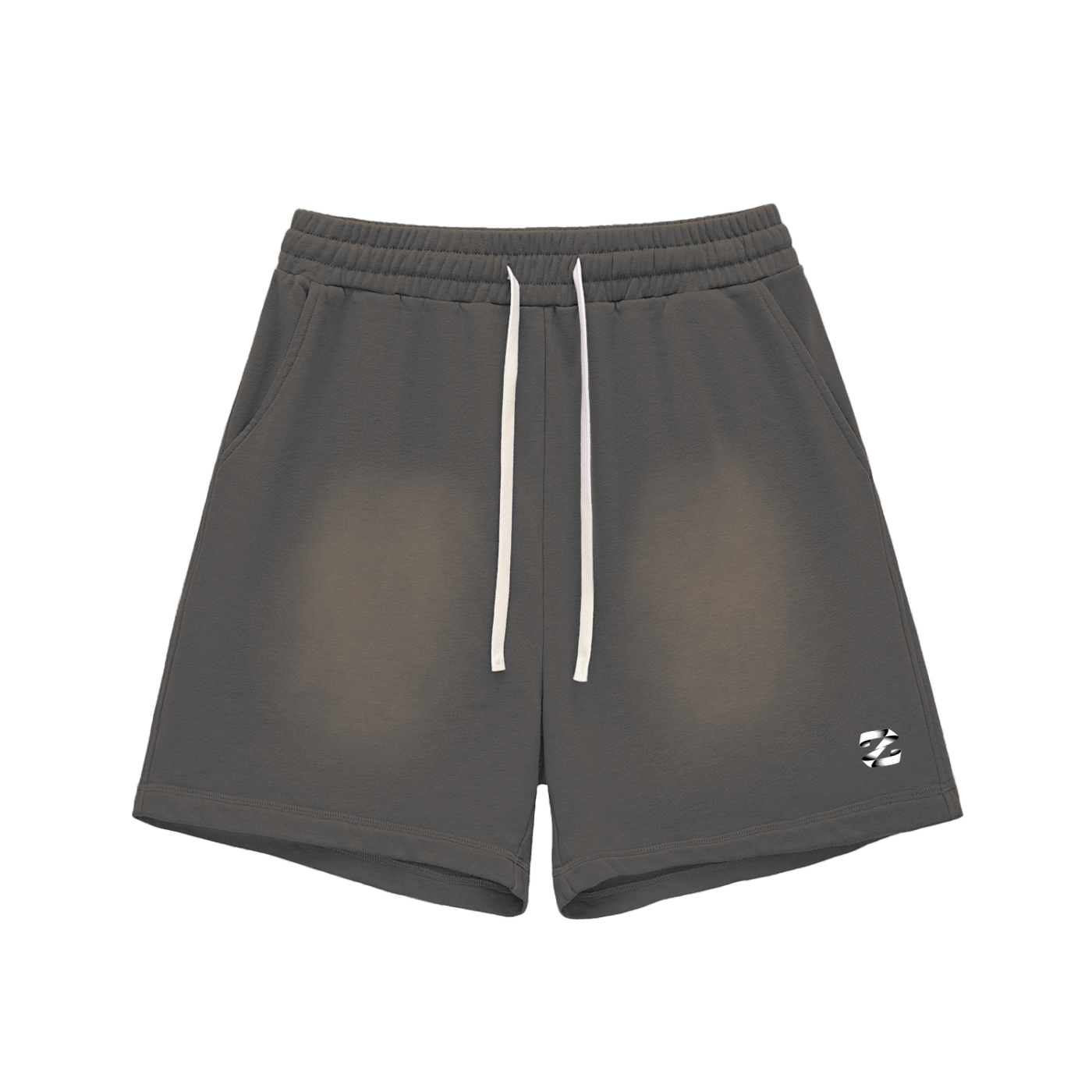 Z Sun Fade Raw Edge Cotton Shorts