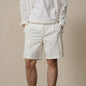 Mens Straight-Leg Linen Blend Shorts