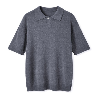 Mens Knitted Polo Shirt