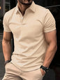 Printed buttoned short-sleeved shirt