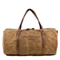 Retro Canvas Travel Bag with Leather Trim